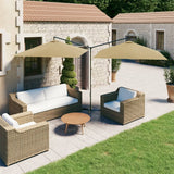 vidaXL Parasol dubbel met stalen paal 600x300 cm antracietkleurig
