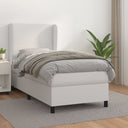vidaXL Box Spring Bed with Mattress Faux Leather Black 80x200 cm