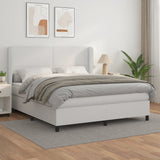 vidaXL Boxspring met matras kunstleer zwart 80x200 cm