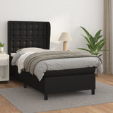 vidaXL Boxspring met matras kunstleer zwart 80x200 cm