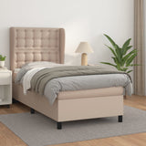vidaXL Boxspring met matras kunstleer zwart 80x200 cm