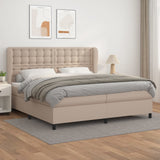 vidaXL Boxspring met matras kunstleer zwart 80x200 cm
