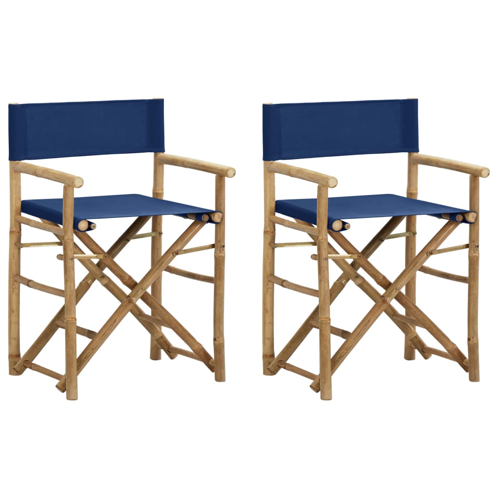 vidaXL Régisseursstoelen 2 st inklapbaar donkergrijs bambou et stof