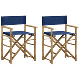 vidaXL Régisseursstoelen 2 st inklapbaar donkergrijs bambou et stof
