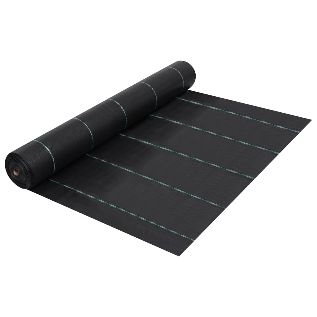 vidaXL Weed Control Fabric 1x10 m PP black