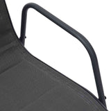 vidaXL Garden Chairs 6 pcs Stackable Steel and Textilene Anthracite