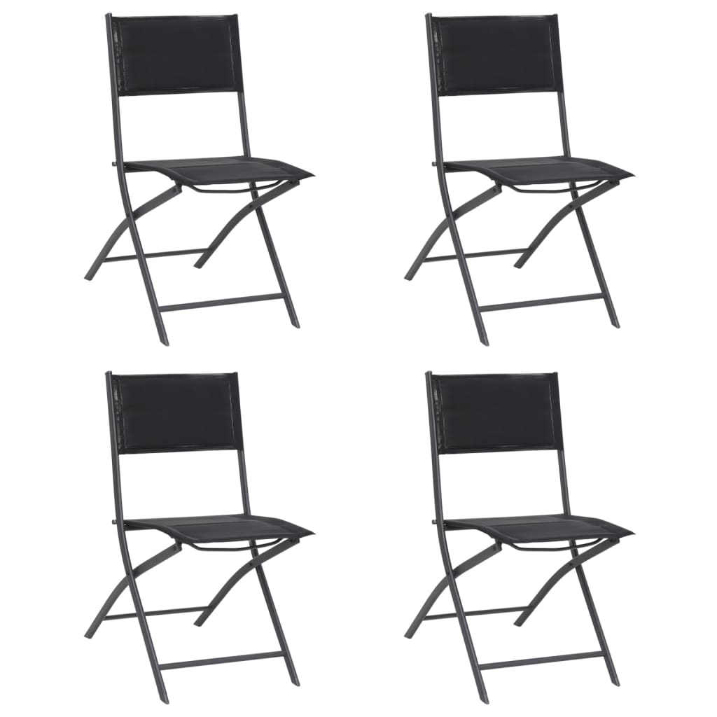 vidaXL Tuinstoelen inklapbaar 2 st staal en textileen