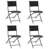 vidaXL Tuinstoelen inklapbaar 2 st staal en textileen