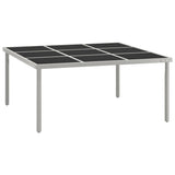 vidaXL Garden table 170x170x74.5 cm glass and steel
