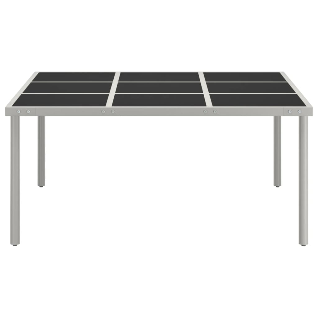 vidaXL Garden table 170x170x74.5 cm glass and steel