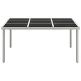 vidaXL Garden table 170x170x74.5 cm glass and steel