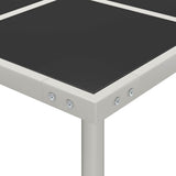 vidaXL Garden table 170x170x74.5 cm glass and steel