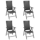 vidaXL Garden Chairs 4 pcs poly rattan black