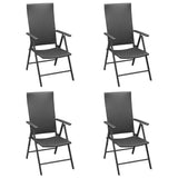 vidaXL Tuinstoelen 4 st poly rattan zwart