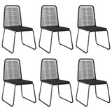 vidaXL Garden Chairs 4 pcs Poly Rattan Black