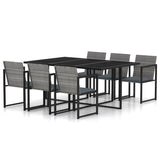 vidaXL 5-piece Garden Lounge Set with Cushions Poly Rattan Grey