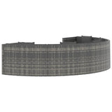 vidaXL 6-delige Loungeset met kussens poly rattan grijs
