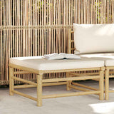 vidaXL 3-delige Loungeset met crèmewitte kussens bamboe