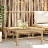 vidaXL 3-delige Loungeset met crèmewitte kussens bamboe