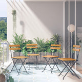 vidaXL Tuinstoelen 2 st inklapbaar staal en massief acaciahout