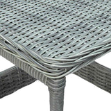 vidaXL Tuintafel 45x45x46,5 cm poly rattan donkergrijs