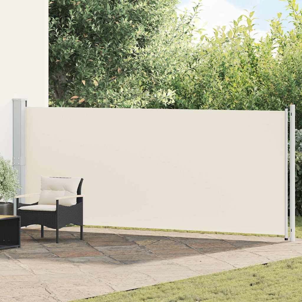 vidaXL Tuinscherm uittrekbaar 140x600 cm zwart