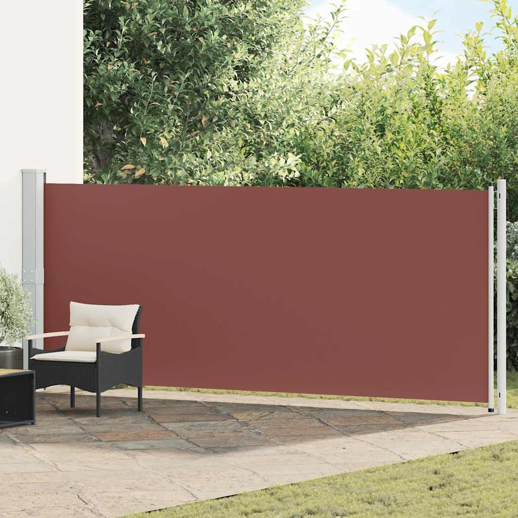 vidaXL Tuinscherm uittrekbaar 140x600 cm zwart