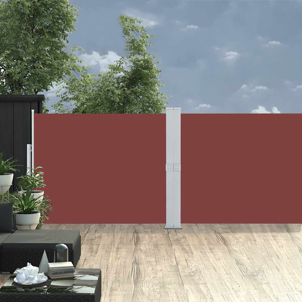 vidaXL Windscherm uittrekbaar 160x600 cm bruin