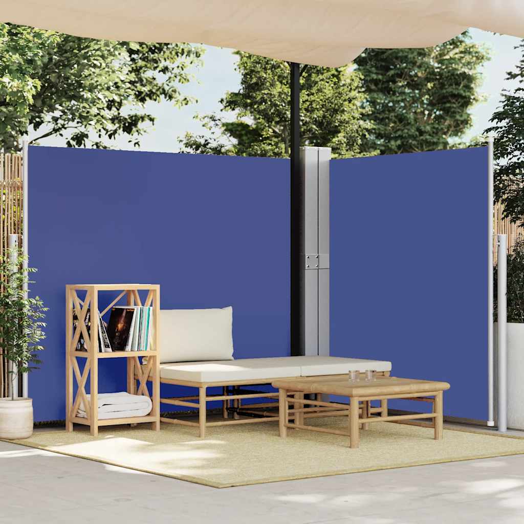 vidaXL Tuinscherm uittrekbaar 140x600 cm zwart