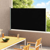 vidaXL Tuinscherm uittrekbaar 140x600 cm zwart