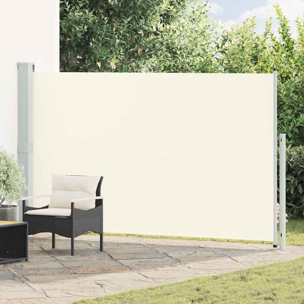 vidaXL Tuinscherm uittrekbaar 140x600 cm zwart