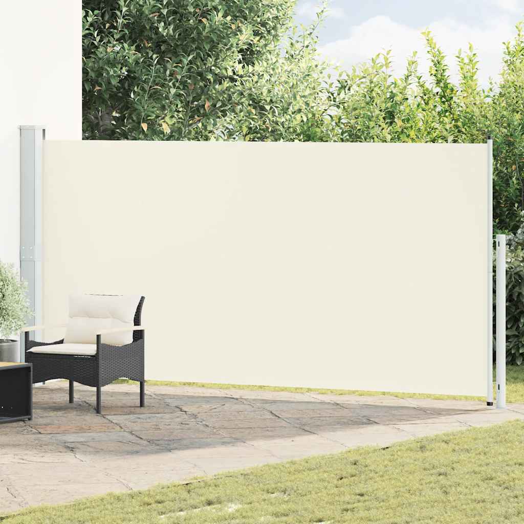 vidaXL Tuinscherm uittrekbaar 140x600 cm zwart