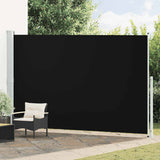 vidaXL Tuinscherm uittrekbaar 140x600 cm zwart