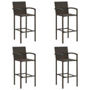 vidaXL Bar Stools 2 pcs poly rattan brown