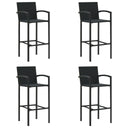vidaXL Bar Stools 2 pcs poly rattan brown