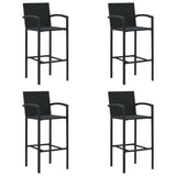 vidaXL Barkrukken 2 st poly rattan bruin