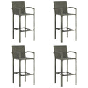 vidaXL Bar Stools 2 pcs poly rattan brown