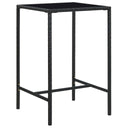 vidaXL Table de jardin 70x70x110 cm poly rotin et verre brun