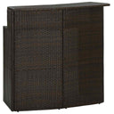 vidaXL Table de jardin 120x55x110 cm polyrotin marron