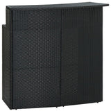 vidaXL Tuinbartafel 120x55x110 cm poly rattan bruin