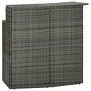 vidaXL Table de jardin 120x55x110 cm polyrotin marron