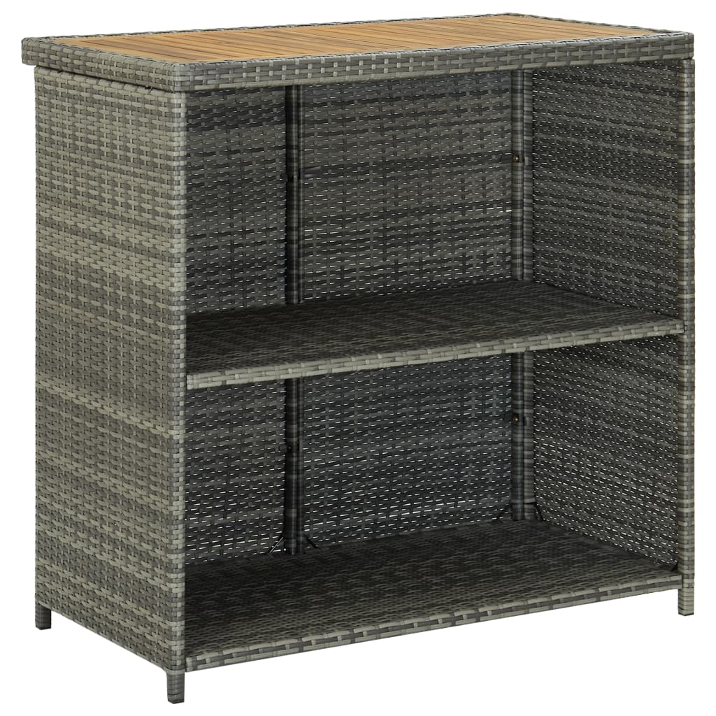 vidaXL 3-Piece Poly Rattan Bar Set Brown