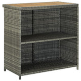 vidaXL 3-Piece Poly Rattan Bar Set Brown