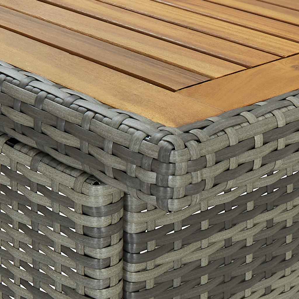 vidaXL 3-Piece Poly Rattan Bar Set Brown