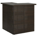 vidaXL Table de bar 100x50x105 cm poly rotin marron