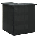 vidaXL Table de bar 100x50x105 cm poly rotin marron