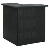 vidaXL Corner Bar Table 100x50x105 cm Poly Rattan Brown