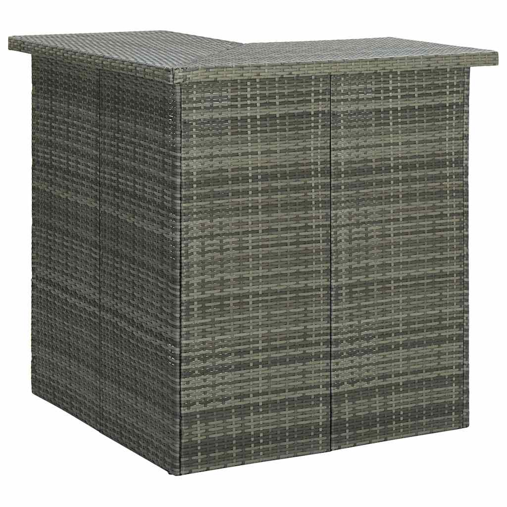 vidaXL Corner Bar Table 100x50x105 cm Poly Rattan Brown