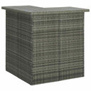 vidaXL Table de bar 100x50x105 cm poly rotin marron