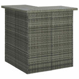 vidaXL Corner Bar Table 100x50x105 cm Poly Rattan Brown